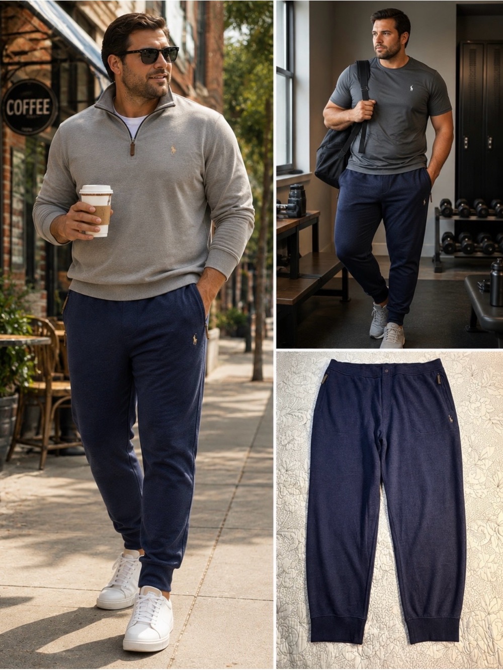 💥Polo Ralph Lauren Big & Tall Tech Fleece Jogger Sweatpants Pony Logo Sz 3XB💛